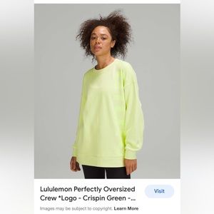 lululemon perfectly oversized crew - logo